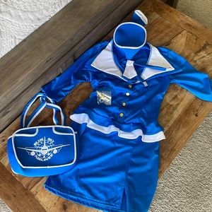 Polyester costume - flight attendant - medium